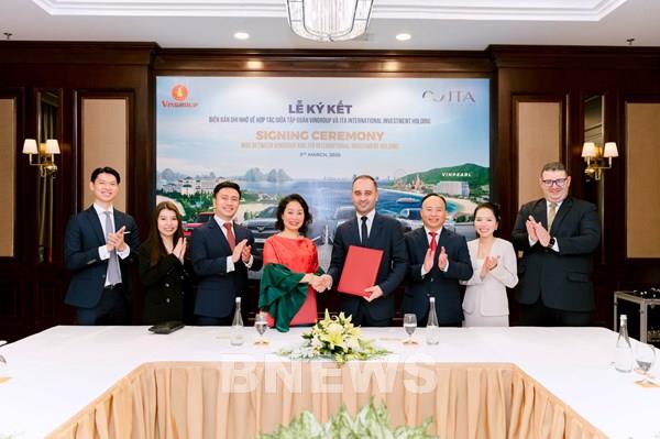 Vingroup và JTA Investment Qatar ký biên bản ghi nhớ đầu tư vào lĩnh vực xe điện và du lịch