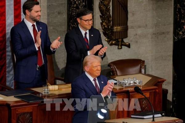 Tổng thống Mỹ D. Trump lần đầu phát biểu trước Quốc hội trong nhiệm kỳ thứ hai