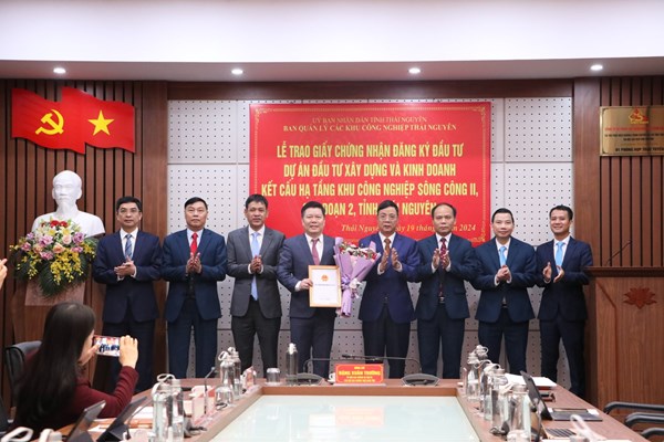 Viglacera hoàn tất thủ tục để khởi công Khu công nghiệp Sông Công II - giai đoạn 2