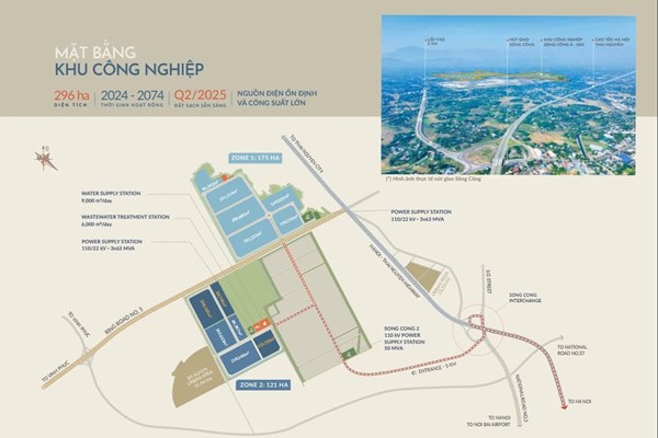 “Phép cộng” lợi thế cho Khu công nghiệp Sông Công II – giai đoạn 2