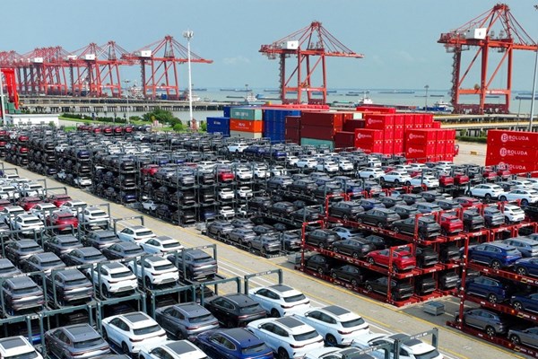 Lượng ô tô thông qua cảng Thượng Hải (Trung Quốc) đứng đầu thế giới