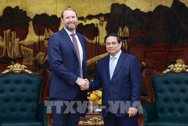 Thủ tướng Phạm Minh Chính tiếp Chủ tịch tập đoàn Pacifico Energy, Hoa Kỳ