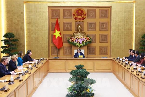 Thủ tướng Chính phủ Phạm Minh Chính tiếp Đại sứ Hoa Kỳ tại Việt Nam Marc Evans Knapper