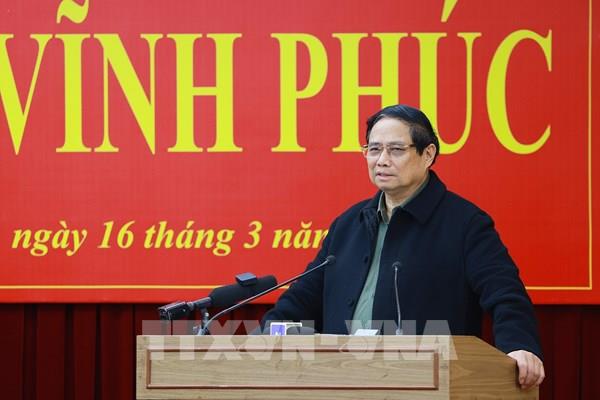 Thủ tướng Phạm Minh Chính: Vĩnh Phúc phải tiên phong hơn nữa, mạnh mẽ hơn nữa, hiệu quả hơn nữa