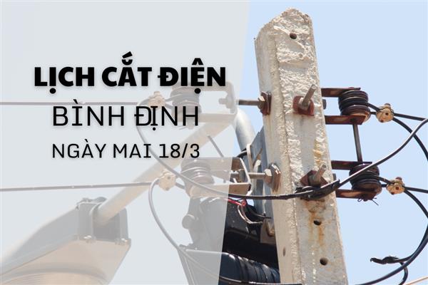 Lịch cắt điện Bình Định ngày mai 18/3 mới nhất