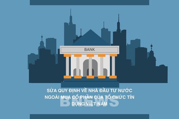 Sửa quy định về nhà đầu tư nước ngoài mua cổ phần của tổ chức tín dụng Việt Nam