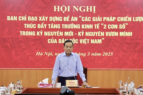 Xây dựng Đề án về giải pháp chiến lược thúc đẩy tăng trưởng kinh tế hai con số