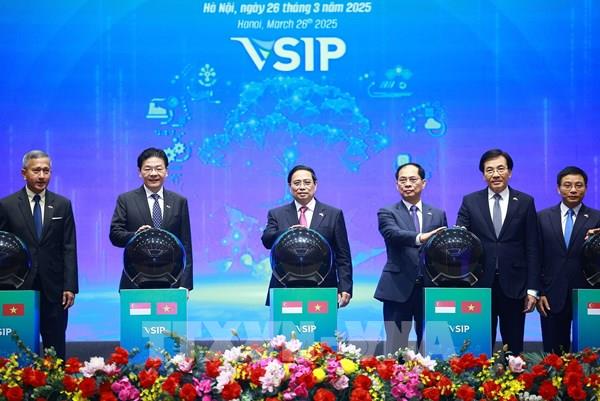 Thủ tướng Phạm Minh Chính và Thủ tướng Singapore dự lễ khởi công VSIP Thái Bình