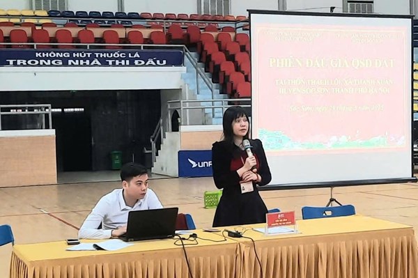 Đấu giá đất tại Sóc Sơn: Giá trúng cao nhất 120,6 triệu đồng/m2