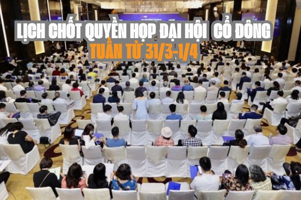 78 doanh nghiệp chốt quyền họp đại hội cổ đông tuần tới