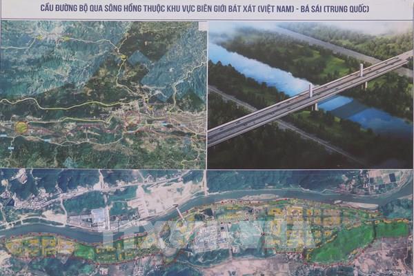 Khởi công cầu đường bộ qua sông Hồng khu vực biên giới Bát Xát (Việt Nam) - Bá Sái (Trung Quốc)