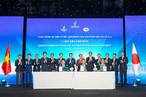 Ký PSC Lô 15-2: Petrovietnam hiện thực hóa các điểm mới của Luật Dầu khí 2022