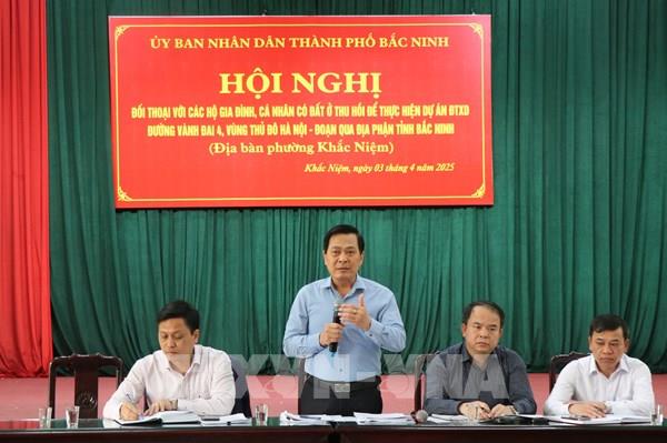 Bắc Ninh tổ chức đối thoại về bồi thường đất và tái định cư cho dự án Đường vành đai 4 vùng thủ đô Hà Nội