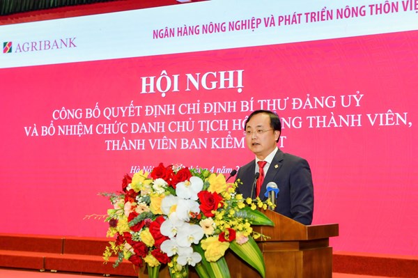 Agribank công bố Quyết định bổ nhiệm nhân sự cấp cao
