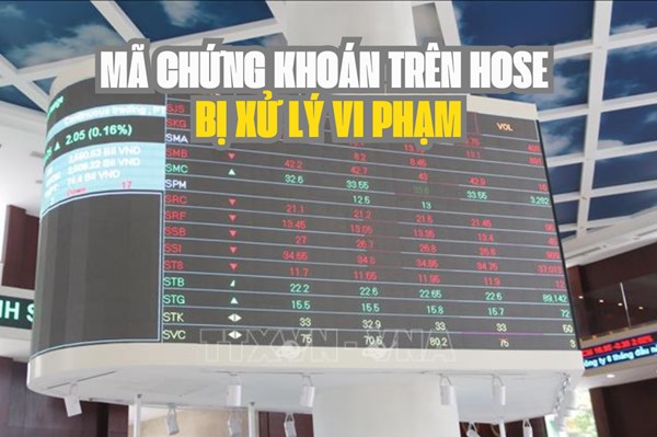 Xử lý vi phạm với 9 mã cổ phiếu trên HoSE
