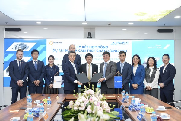 Hòa Phát và Tập đoàn Primetals ký kết đầu tư dây chuyền đúc và cán thép chất lượng cao