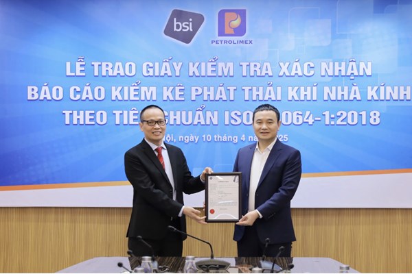 Petrolimex kiểm kê khí nhà kính theo tiêu chuẩn quốc tế ISO 14064-1:2018