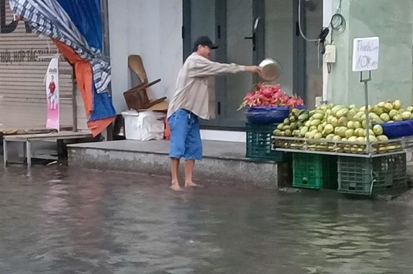 Xuất hiện đợt triều cường mới ven biển Đông Nam Bộ