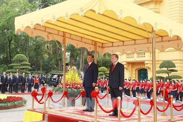 Lễ đón chính thức Tổng Bí thư, Chủ tịch nước Trung Quốc Tập Cận Bình