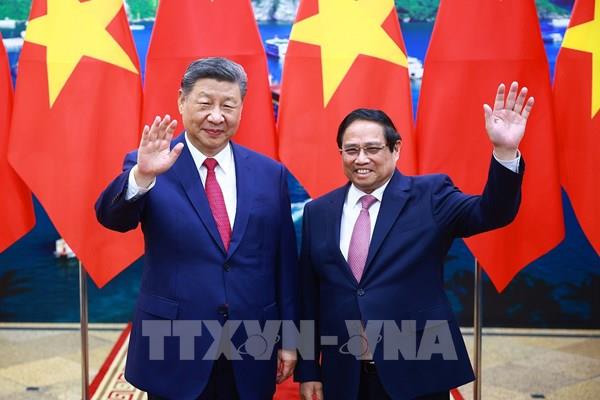 Thủ tướng Phạm Minh Chính hội kiến Tổng Bí thư, Chủ tịch nước Trung Quốc Tập Cận Bình