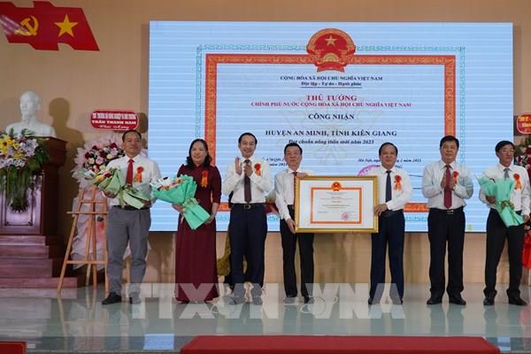 Kiên Giang: Công nhận huyện An Minh đạt chuẩn nông thôn mới