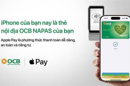 OCB hoàn tiền 50% cho chủ thẻ nội địa NAPAS thanh toán bằng Apple Pay