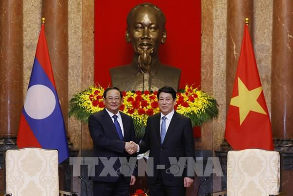 Chủ tịch nước Lương Cường tiếp Thủ tướng Lào