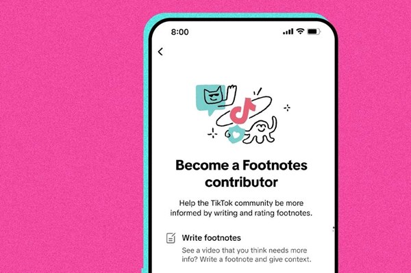 TikTok thử nghiệm tính năng mới Footnotes