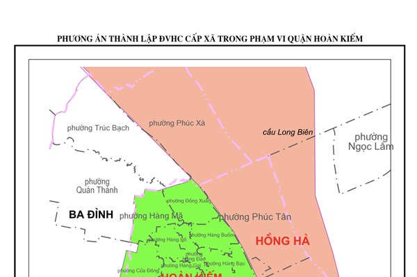 Chi tiết phương án sắp xếp đơn vị hành chính cơ sở trên địa bàn quận Hoàn Kiếm