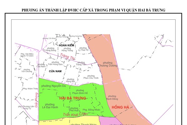 Chi tiết phương án sắp xếp đơn vị hành chính cơ sở trên địa bàn quận Hai Bà Trưng