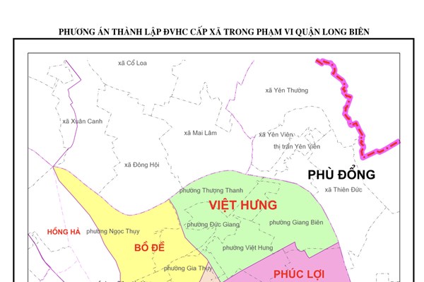 Chi tiết phương án sắp xếp đơn vị hành chính cơ sở trên địa bàn quận Long Biên