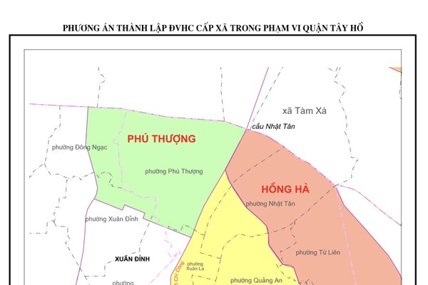Chi tiết phương án sắp xếp đơn vị hành chính cơ sở trên địa bàn quận Tây Hồ