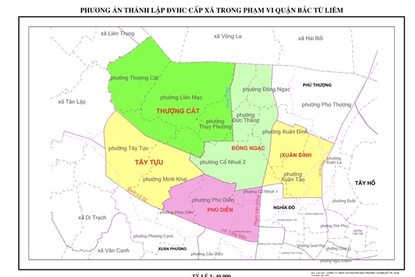 Chi tiết phương án sắp xếp đơn vị hành chính cơ sở trên địa bàn quận Bắc Từ Liêm