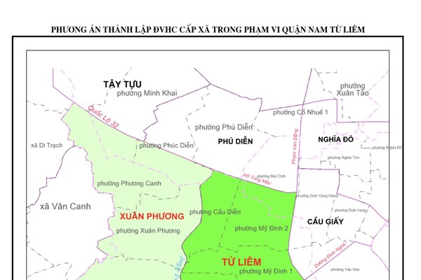 Chi tiết phương án sắp xếp đơn vị hành chính cơ sở trên địa bàn quận Nam Từ Liêm
