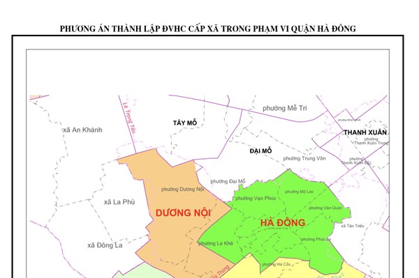 Chi tiết phương án sắp xếp đơn vị hành chính cơ sở trên địa bàn quận Hà Đông