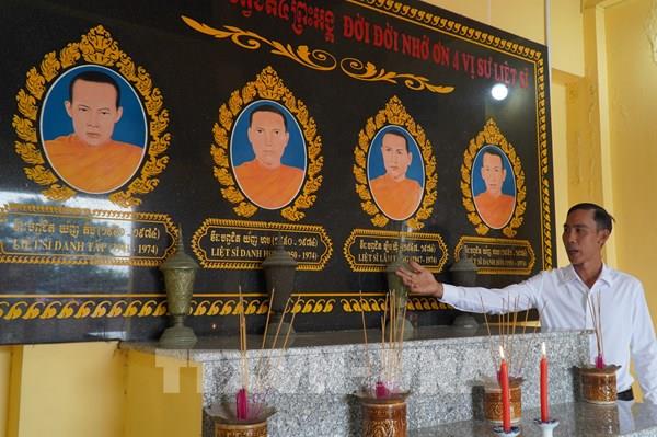 Tháp 4 vị sư liệt sĩ - niềm tự hào, biểu tượng yêu nước của đồng bào Khmer