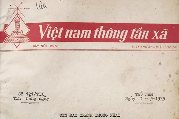 Bản tin chiến thắng đầu tiên do Việt Nam Thông tấn xã phát đi vào đúng trưa 30/4/1975
