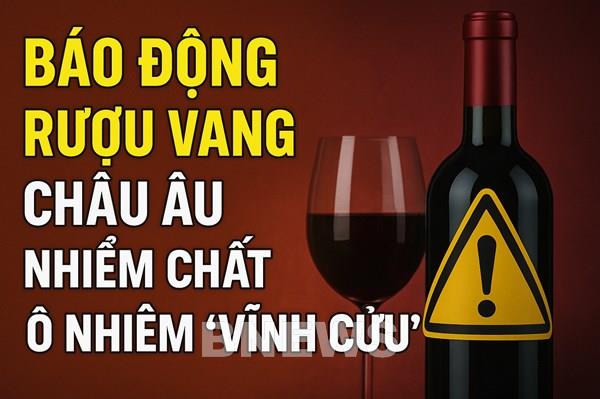 Báo động rượu vang châu Âu nhiễm chất ô nhiễm “vĩnh cửu”