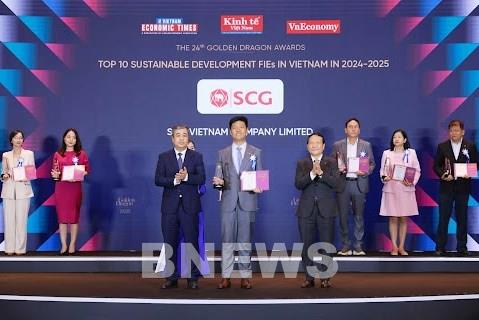 SCG tiếp tục vào Top 10 doanh nghiệp FDI phát triển bền vững tại Việt Nam