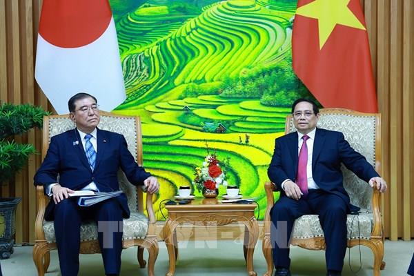 Thủ tướng Phạm Minh Chính hội đàm với Thủ tướng Nhật Bản Ishiba Shigeru