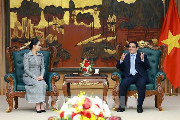 Thủ tướng Phạm Minh Chính tiếp Bộ trưởng Thương mại Campuchia