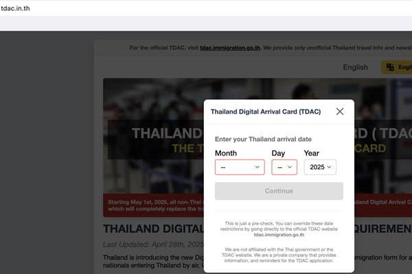 Thẻ nhập cảnh số của Thái Lan giúp cải thiện khả năng sàng lọc tội phạm