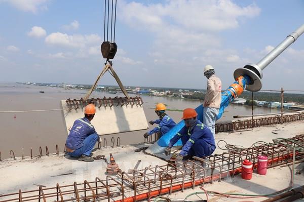 Tiền Giang hoàn thành hơn 94% khối lượng công việc cầu Rạch Miễu 2
