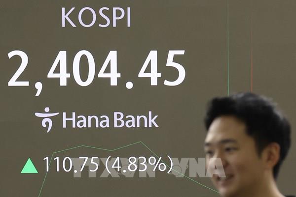 Các thị trường chứng khoán châu Á tăng điểm chiều 30/4