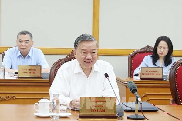 Tổng Bí thư Tô Lâm chủ trì cuộc họp cho ý kiến về tiến độ sắp xếp tổ chức bộ máy và đơn vị hành chính các cấp