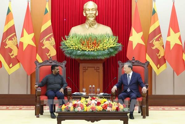 Tổng Bí thư Tô Lâm tiếp Tổng thống Sri Lanka