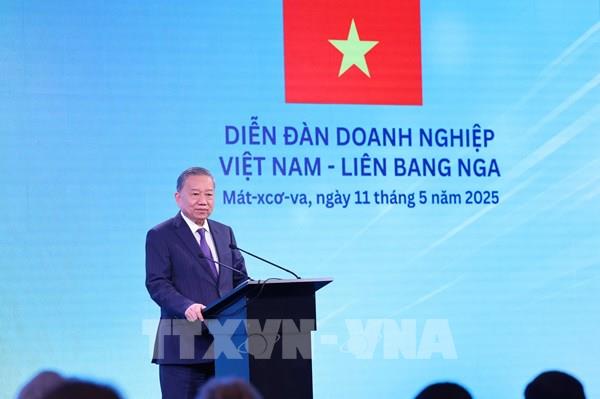 Tổng Bí thư Tô Lâm dự Diễn đàn doanh nghiệp Việt Nam - Liên bang Nga