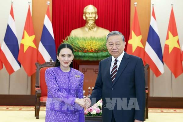 Tổng Bí thư Tô Lâm tiếp Thủ tướng Thái Lan Paetongtarn Shinawatra