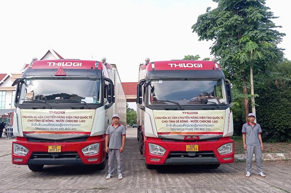 THILOGI vận chuyển hàng viện trợ quốc tế hỗ trợ người dân Sê Kông, Lào