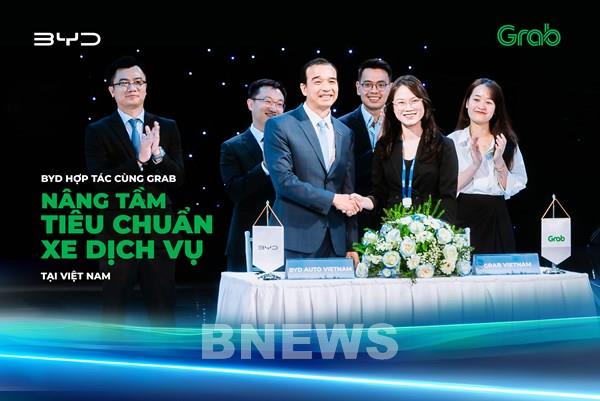 BYD hợp tác Grab thúc đẩy sử dụng xe điện tại Việt Nam